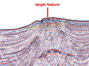 Image of target feature from client seismic
